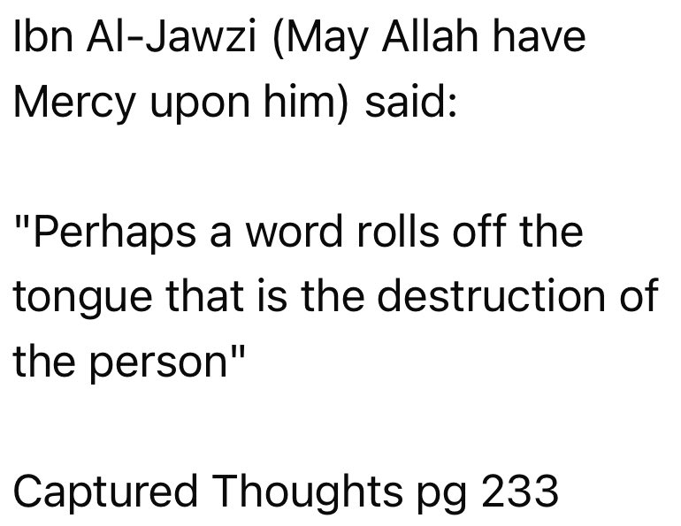 seeTRUTHasTRUTH's tweet image. Watch what you say…
#Islam #Knowledge #Scholars #Reflect #Salaf #Reminder #Words