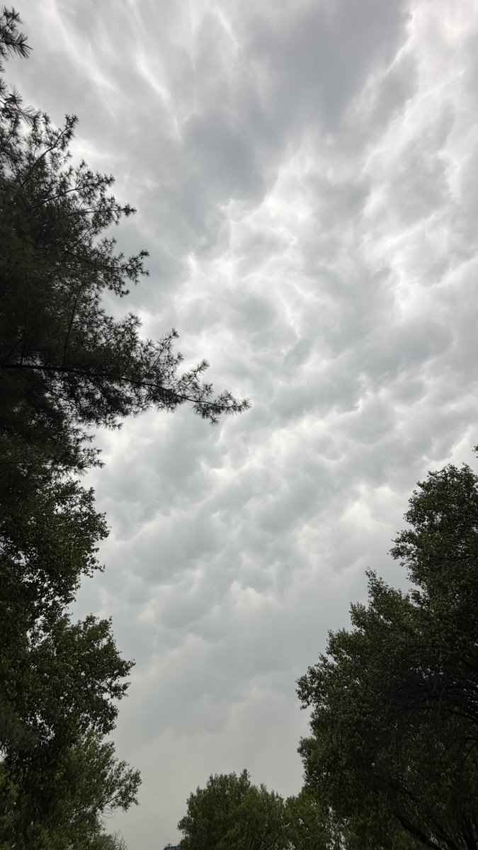 TripleV94's tweet photo. Storm report in CoMo: started off calm with the ominous sights of mammatus clouds and ended up with some pea or dime-sized hail! ⛈️🌫️
@KOMUnews @KOMUMatt @kesley_wx @BethFinelloWx https://t.co/HIzLQO2yjK
