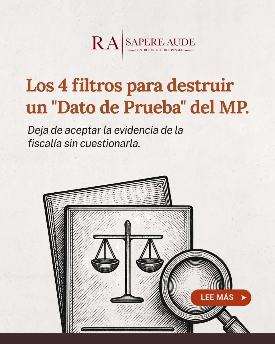 SapereAude_RA's tweet photo. ¿Por qué permitimos que la Fiscalía vincule a proceso a nuestros clientes con resúmenes incompletos y mal verbalizados?

El Mtro. Arturo Bárcena Zubieta puso el dedo en la llaga: el Dato de Prueba tiene una calidad epistemológica bajísima, funciona casi como un "testigo de oídas" https://t.co/hGP4ZTcf2x