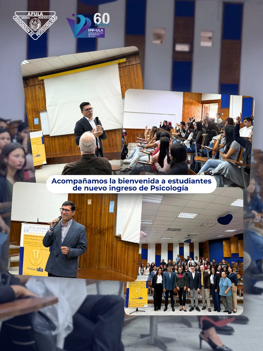 virgiliocastill's tweet image. ¡Bienvenidos futuros psicólogos de la #ULA! 🎓🏛️

El Dr. Virgilio Castillo, presidente de APULA e IPP-ULA, recibió a los nuevos estudiantes con un mensaje claro: "Siéntanse orgullosos de pertenecer a la ULA. Luchen y valoren el sacrificio que los trajo aquí".