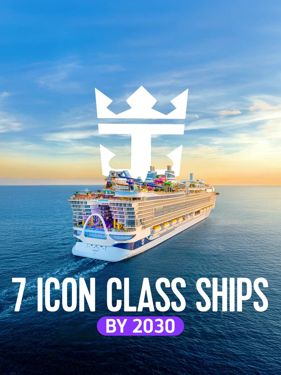 MyRoyalEurope's tweet photo. Breaking News 🚨 Icon 6 and Icon 7 are official! Swipe to see the line-up of Icon Class ships through 2030 and stay tuned as details come to life.

What is the wildest thing you want to see on board? https://t.co/eAdXUMO5s2