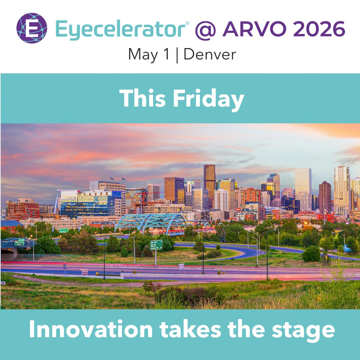 Eyecelerator's tweet photo. This Friday, Eyecelerator @ ARVO takes the stage. Get a focused look at the ideas, companies, and leaders shaping what’s next in #ophthalmology #innovation
 Register now: https://t.co/HXjQazy7Z2 https://t.co/Dc6mBn4KUi