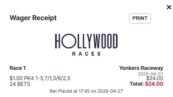 jjtuttle1216's tweet image. edgelive.us/horse - More P4 #Winning @YonkersRaceway 111-1 P4s do grow on trees! - #AIPowered is just fun &amp;amp; EASY! - Damn, I'm tryin' you peeps! Pay &amp;amp; #Win! - #HorseRacingTips #HarnessRacing #KentuckyDerby - 100% FREE to use til May 1st