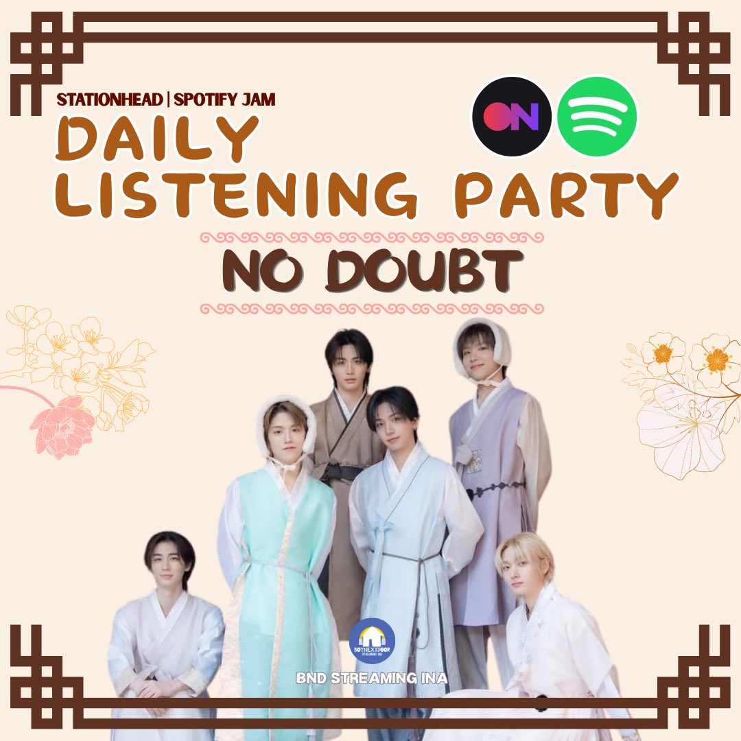 BonedoStreaming's tweet image. 👑 #BOYNEXTDOOR (Perfect Crown OST)
- NO DOUBT LISTENING PARTY 👑

Let’s stream, ONEDOOR!

🗓️ Today
📻 StationHead: stationhead.com/bonedostreaming
📀 Spotify Playlist: open.spotify.com/user/31y3pgoby…

More info? Check:
🔗 bonedostreaming.carrd.co

#보이넥스트도어
#NoDoubt #PerfectCrown