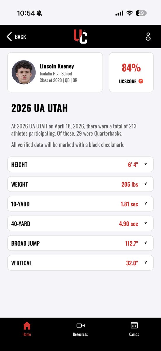 lincolnkeeney's tweet photo. Results from @UANextFootball camp. @flyguyhuey5 @coachferraro77 @JordanJ_ @BrandonHuffman @Stumpf_Brian @AndrewNemec @TualatinHSFB @teamlillard7on7 https://t.co/Ink1o7imtY