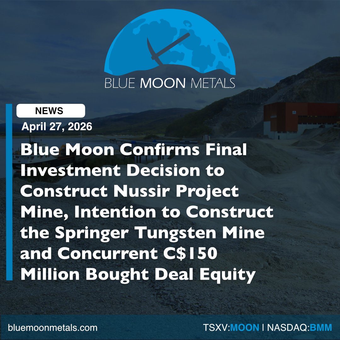 Blue Moon Metals Inc. MOON:TSX-V | BMM:NASDAQ tweet media