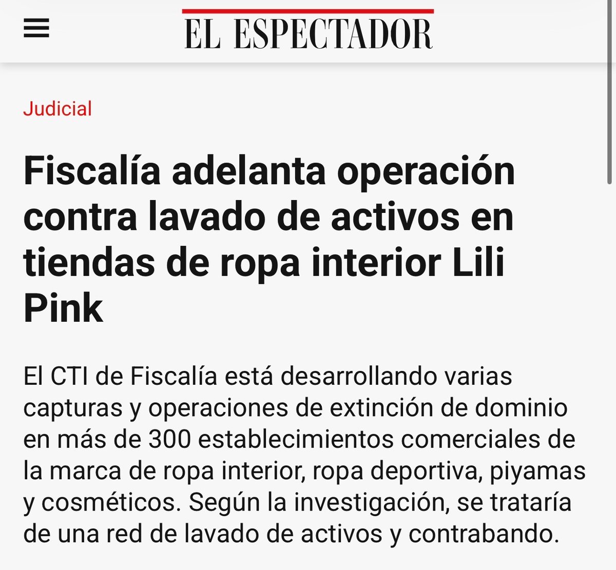 Las muchachas de perfil económico se quedaron sin proveedor de calzones 😭 ¿si vieron que van a cerrar 300 Lili pink por lavado de activos y contrabando de textiles? F.