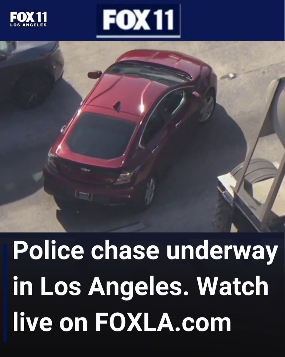FOXLA's tweet image. #BREAKING: Police chase underway in Los Angeles foxla.com/news/los-angel…
