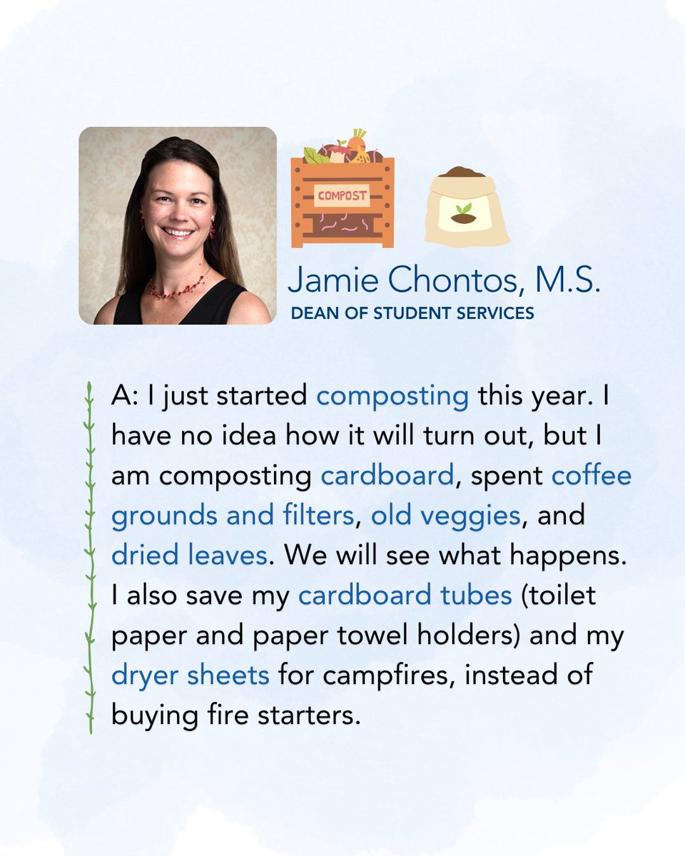 iirpgradschool's tweet image. 🌎 We're closing out Earth Month with a new circle prompt!

🫧 We asked our staff how they reuse their common household items. Swipe to learn more and get inspired!

#IIRP #RestorativePractices #Circles #LifeSkills #Connection #Community #EarthMonth #EcoFriendly