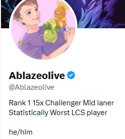 Ablazeolive's tweet photo. Updated my bio https://t.co/4mGe7ixWp2