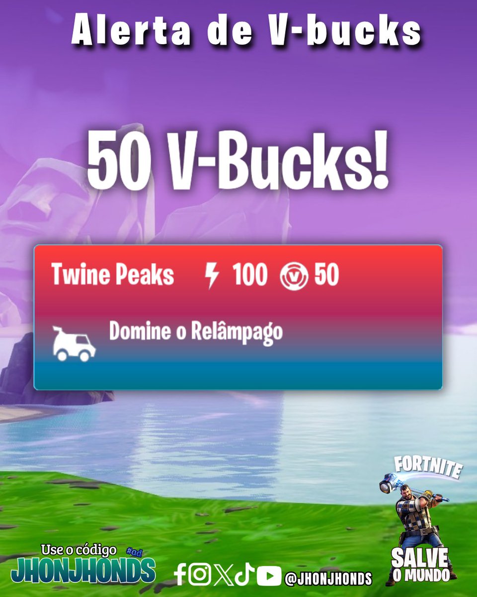jhonjhonds's tweet image. Loja de Itens e Alerta Salve o Mundo do Fortnite

🔗 Link da minha Loja de Itens da net: fortnite.com/item-shop?crea…

Considere usar código de apoiador JHONJHONDS #ad em suas compras Epic Games, obrigado!

#fortniteshop #fortnitebr