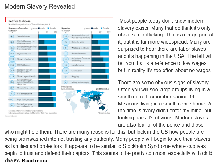 teapartytempest's tweet image. Read this if you want to learn what dems are willing to pay for. They directly pay for human trafficking so nothing is off the table.
Modern Slavery Revealed 
teatarian.com/2023/11/modern…