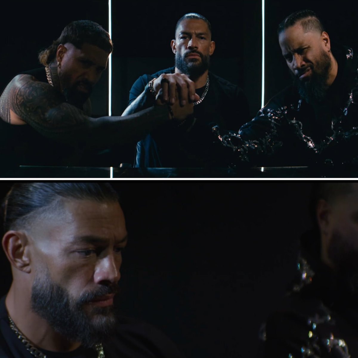 onlylukaWfans's tweet image. #ROMANREIGNS #JEYUSO y #JIMMYUSO se reúnen... antes de #WWERAW... y me encanta la narrativa... #JACOBFATU es una amenaza... y si gana el título... el sería quien decide todo...
