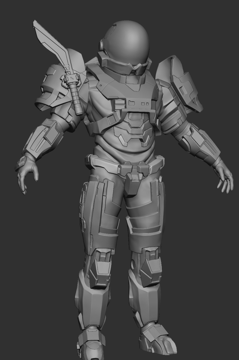 dragon_warp's tweet image. Finished the sculpting step of my Halo Reach character!

#b3d #gamedev #art #halo