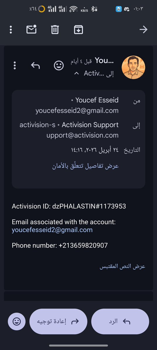 YEsseid59513's tweet image. @Activision @ATVIAssist  @ATVIAssist  @ATVIAssist3 
#ActivisionSupport #ATVIAssist #CallOfDuty