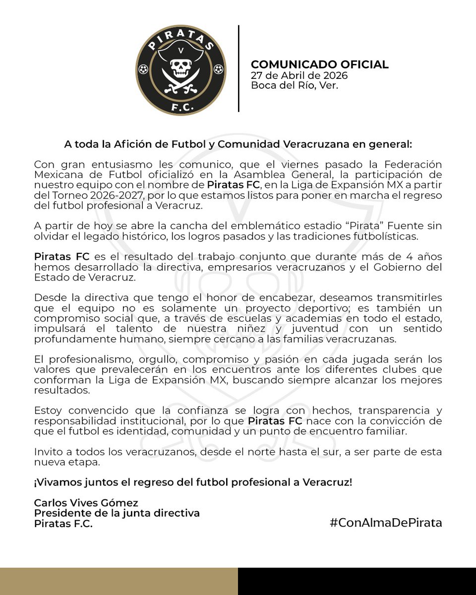 Piratas F.C. tweet media