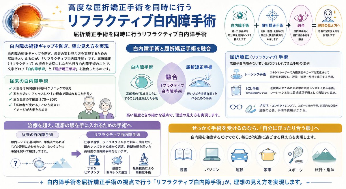 岡本眼科クリニック【リフラクティブ白内障手術】@愛媛県松山市 tweet media
