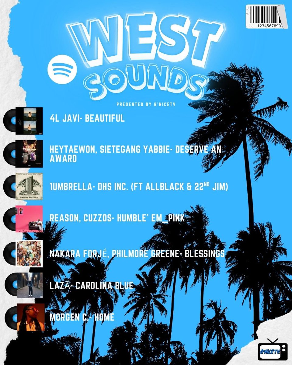 GabrielMurgo's tweet photo. #WestSounds🌴🔊 Playlist OUT NOW on @spotify🌐! Hottest West Coast Sounds Curated by #GNICETV🏁 YA DIGGG📱🔥
🔗https://t.co/u9XyuSnQep

Playlist Updated Monthly🗓️ Submit Music To gnice.llcbookings@gmail.com For Review &amp; Placement📧
#GNICEent #SpotifyPlaylist https://t.co/wuO9pzB5JK