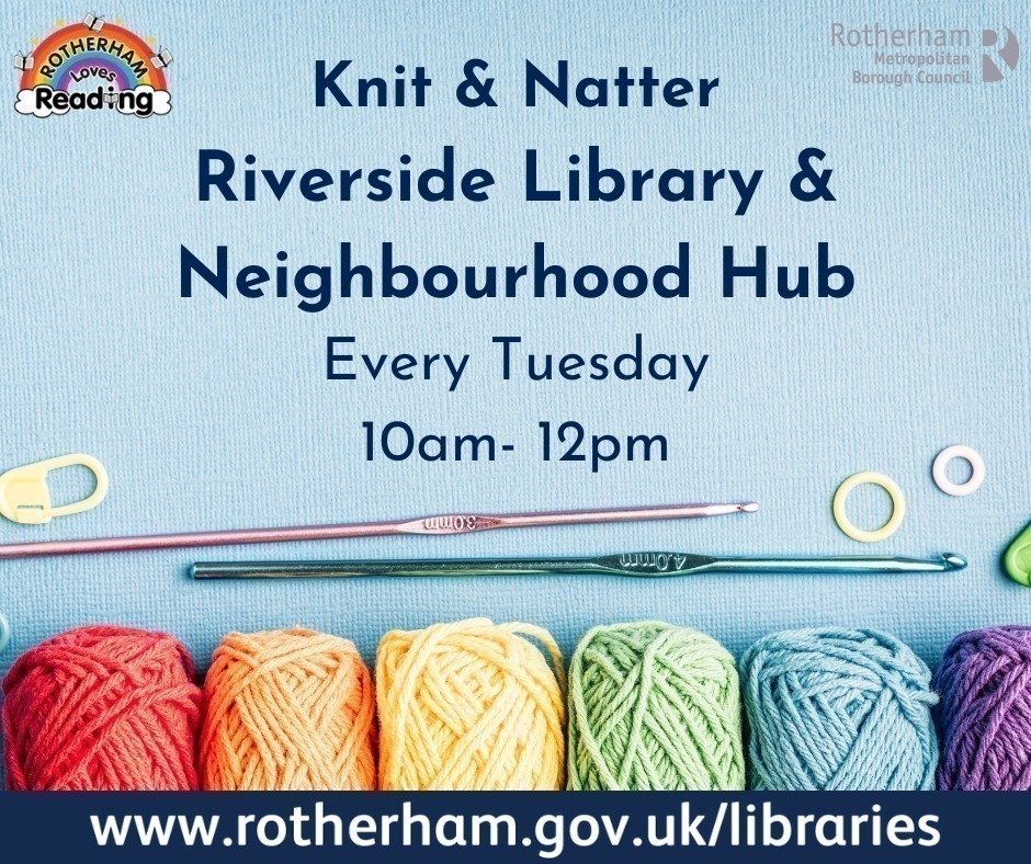 Stag_RosePPG's tweet photo. #tuesday #knitandnatter ALL skill levels welcome.

@RothLibraries - #warmspaces #EndLoneliness

Find out about YOUR local library's activities https://t.co/PrX4yA5EAx https://t.co/ku3KsTzB38