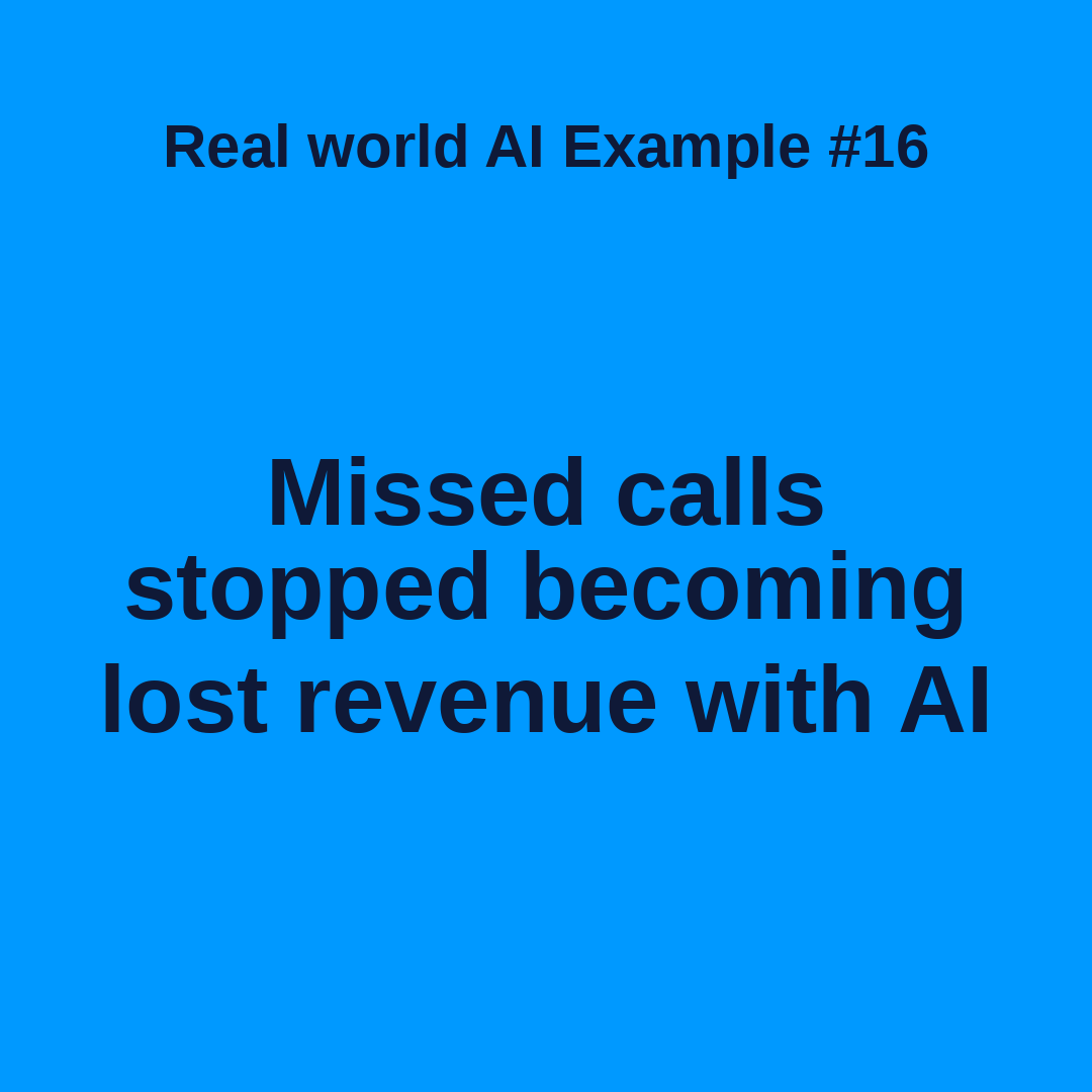 DavidKatic2's tweet photo. Another real world example of AI in action. #16

I had a car dealership owner reach out this week, and the conversation went straight to one of the most common pain points I hear in the dealership world.

Missed phone calls.

Not the odd one here and there. A lot of them. Sales enquiries, sure, but the bigger pain was on the service side. The receptionist is on another call, the service team is flat out with customers at the counter, or it is simply after hours or a weekend. The phone rings, nobody answers, and the caller is gone.

For a dealership, that is real money walking out the door, and worse, it is a customer experience problem. Service customers in particular do not call to chat. They call because they need an answer, often a fast one.

So here is what we are setting up for them.

The moment a call is missed, whether it is during business hours or out of hours, the AI sends a message straight back to the caller.

"Hi, sorry we missed your call at the dealership. How can we help?"

The AI then has a real conversation with the customer. It answers the question if it can, and it asks a few clarifying questions so we know exactly what the customer actually needs.

A classic example. A service customer messages, "I am running late, what is the latest I can come and pick my car up today?" The AI can answer that in seconds. Customer is happy, they have their answer, and nobody from the dealership needed to lift a finger.

That alone removes a huge volume of low value, time sensitive interruptions from the team.

Where the request needs a human, the AI does not pretend to handle it. Because it has already asked smart clarifying questions, it has captured a clean, useful summary of exactly what the customer is after. That conversation is dropped straight into the dealership's CRM as a follow up task.

And here is the part the team loves.

When a staff member picks up that follow up, they can read the full transcript of the AI's conversation with the customer. They are not calling back blind. They are calling back already knowing the customer's name, the car, the issue, the urgency, and the question. They can call with a direct answer ready.

That changes the entire feel of the callback. Instead of "hi, just returning your call, what was it about", it becomes "hi, I saw you were asking about a service slot for your Hilux next Thursday, here is exactly what we can do."

Customers feel heard. Staff stop wasting time on discovery calls. And the dealership stops bleeding service revenue out the back door every time the phone goes unanswered.

The lesson here is simple.

AI is not replacing the receptionist or the service advisor. It is making sure that no call ever falls into a black hole, and that when a human picks up the phone, they are picking up with context, not from scratch.

If your business misses calls, and most businesses do, the question is not whether you can afford to add AI to the front line. It is how much you are losing every week by not having it.

#AI #CarDealership #Automotive #CustomerExperience #SmallBusiness #Automation #BusinessGrowth #ServiceDepartment