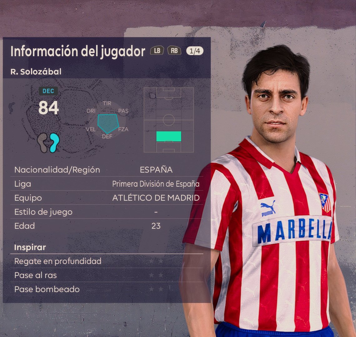 gordoumbanda's tweet image. Roberto Solozábal
Club Atlético de Madrid 92/93
solo en @PESCLASICO para #eFootballPES2021 PC