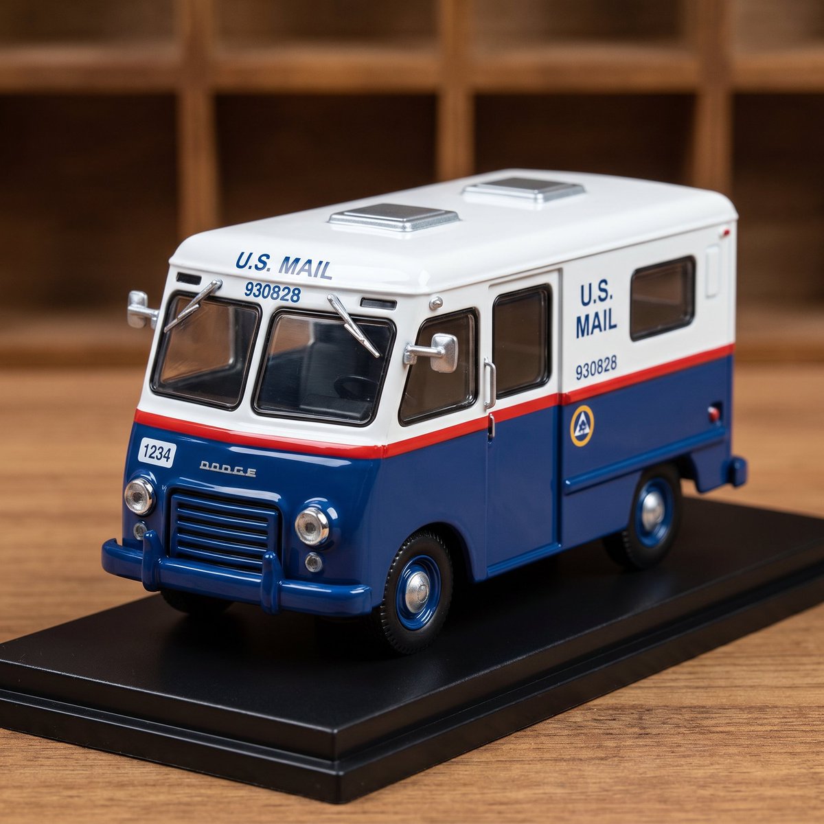 real2minigarage's tweet image. Real → Mini
Dodge A100 USPS mail van (mid-1960s) 📮 1960年代中期 ダッジA100 アメリカ郵便公社（USPS）配達バン をミニチュア化 #miniature #scalemodel #Dodge #A100 #USPS #MailTruck #1960s #ClassicVan #RealToMini