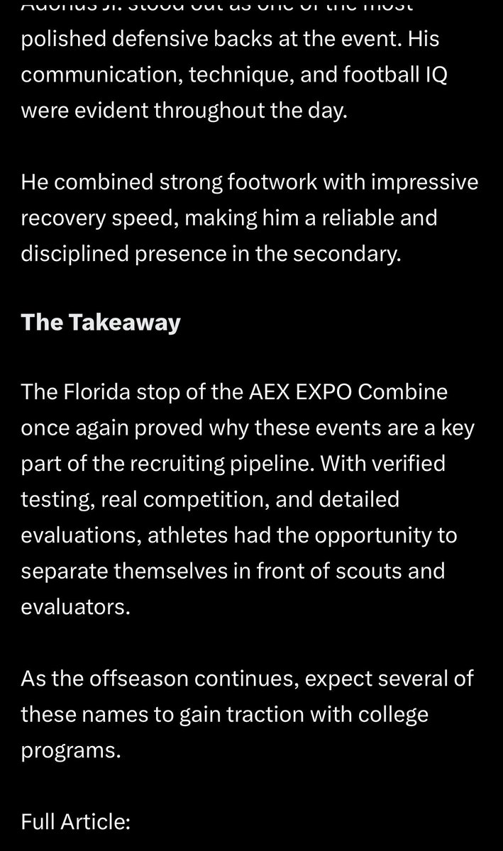 dabensadonus18's tweet photo. @expocombine @ExpoRecruits One of the most polished DBs at AEX Camp technique, IQ, and discipline all showed. I’m separating myself every time I step on the field. This just the beginning.@BCSChris @CoachYe_ @KWPRecruiting @CoachSmith91 @_CoachCod @JourdanBlake_ https://t.co/62wP8tw5EK
