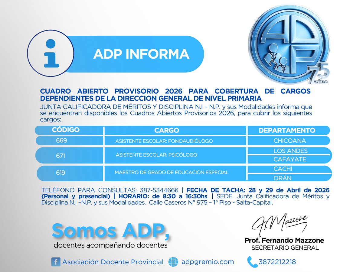 Asociación Docente Provincial tweet media
