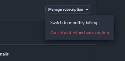 fabuss254Dev's tweet photo. @balit_mario @nickneely00 @github Within the licensing tab, you can directly cancel and get refunded.

https://t.co/oeaRNUC3Hp https://t.co/v9GBvsj5zX
