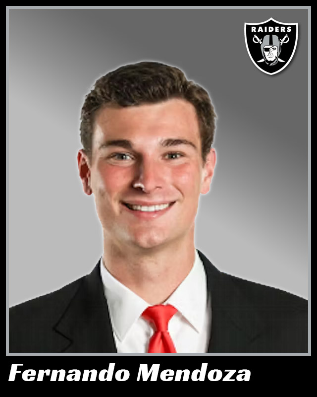 jeffblaylock's tweet image. Las Vegas 👍
QB Fernando Mendoza, 1st overall; RB Mike Washington Jr., 122nd overall; WR Malik Benson, 195th overall

Mendoza gets to develop behind Kirk Cousins, for at least a few weeks, and then play behind an improving line with a pair of elite weapons. His arrival bumps