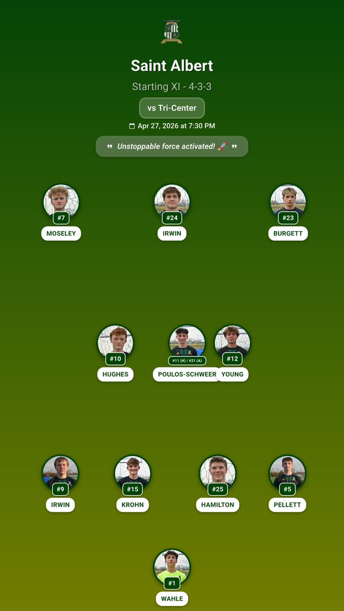 SABoysSoccer's tweet image. 🔥 Updated Starting XI Alert! 🔥

SA takes the field in 4-3-3 formation!

#SA #MatchDay #StartingXI #Soccer ⚽
