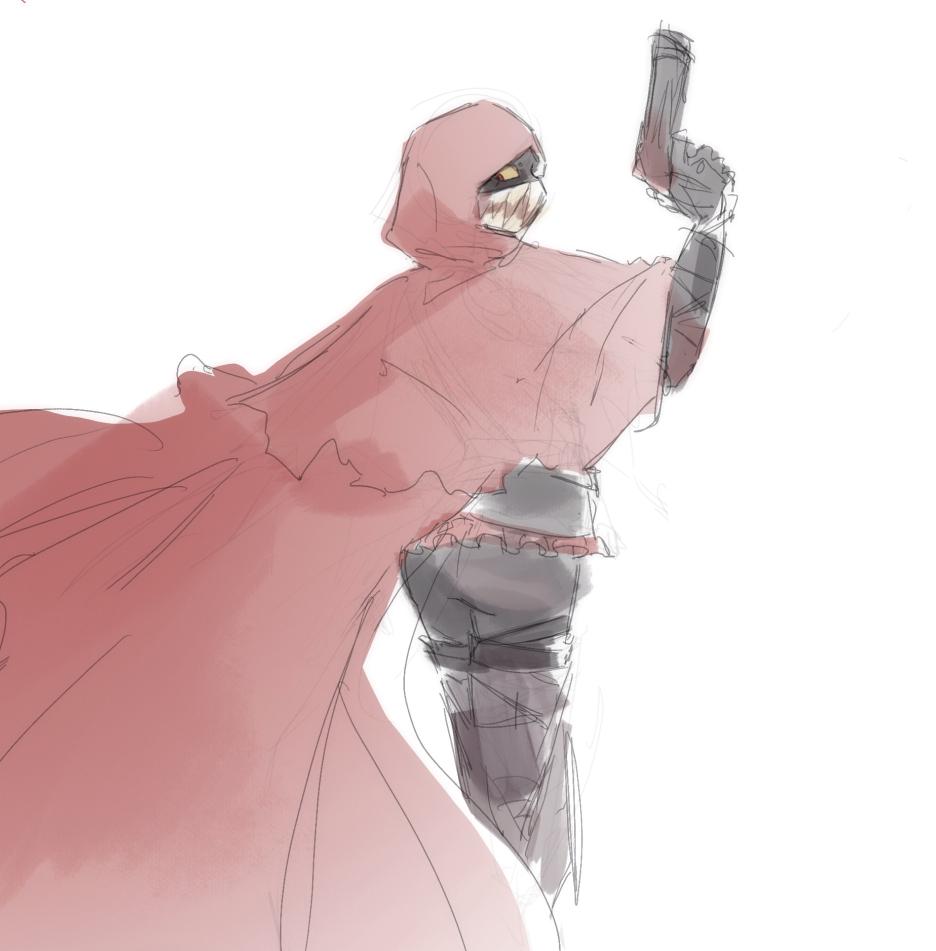 Little Red Riding Hooded Mercenary || (F-01-57) tweet media