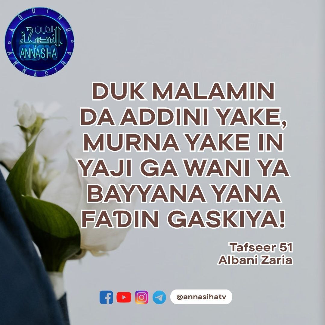 "Duk Malamin da addini yake, murna yake in yaji ga wani ya bayyana yana faɗin gaskiya!"

Albani Zaria