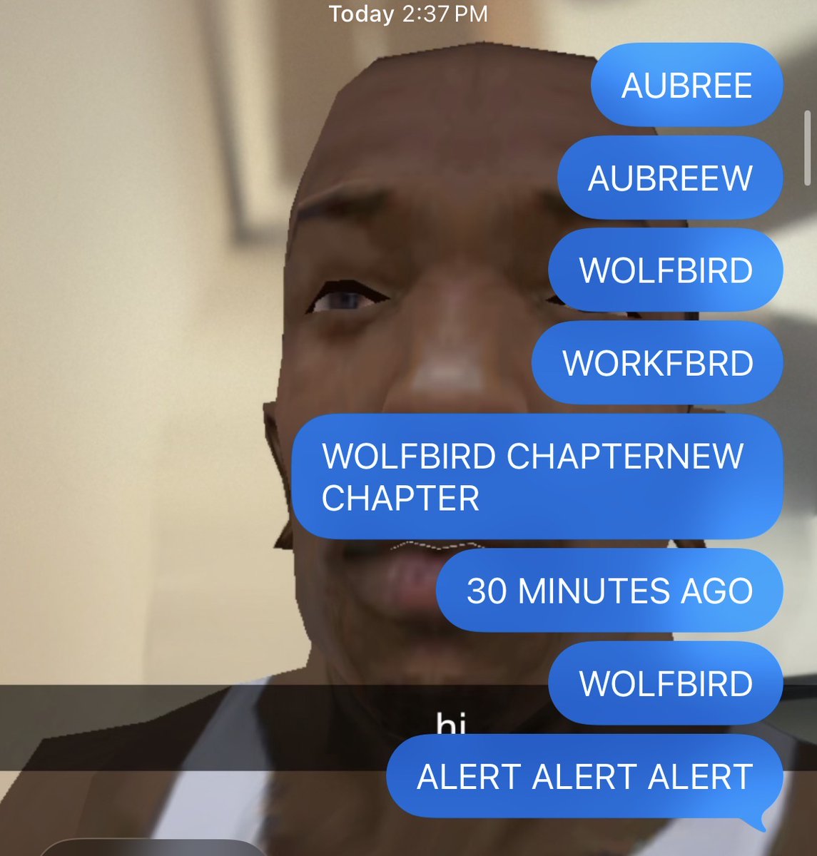 shewasneverlost's tweet photo. was very normal to my friend about #wolfbird updating https://t.co/xw7f7DopkC