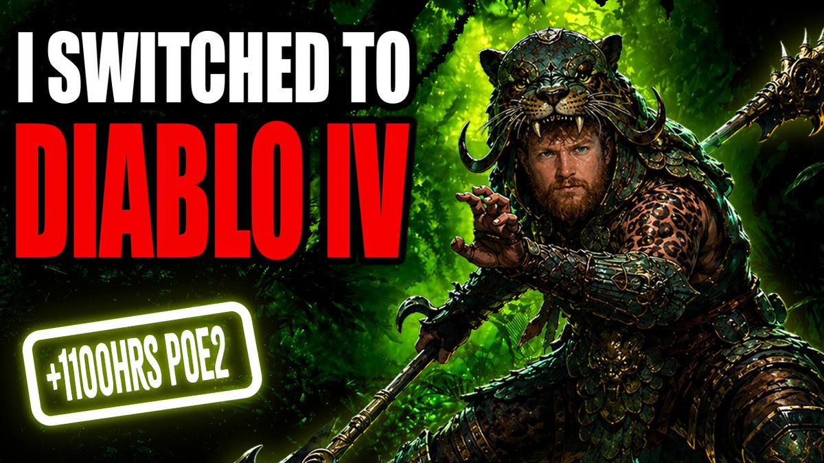Tomorrow, after over 1100hours on #pathofexile2, I will trying <a href="/Diablo/">Diablo</a>.
I'm really excited, as a Monk main, I'm naturally drawn to the spirit born class, so that's where my journey will begin.
No guides, no information, no idea of what's ahead, it should be fun! 💪

Tune in live
