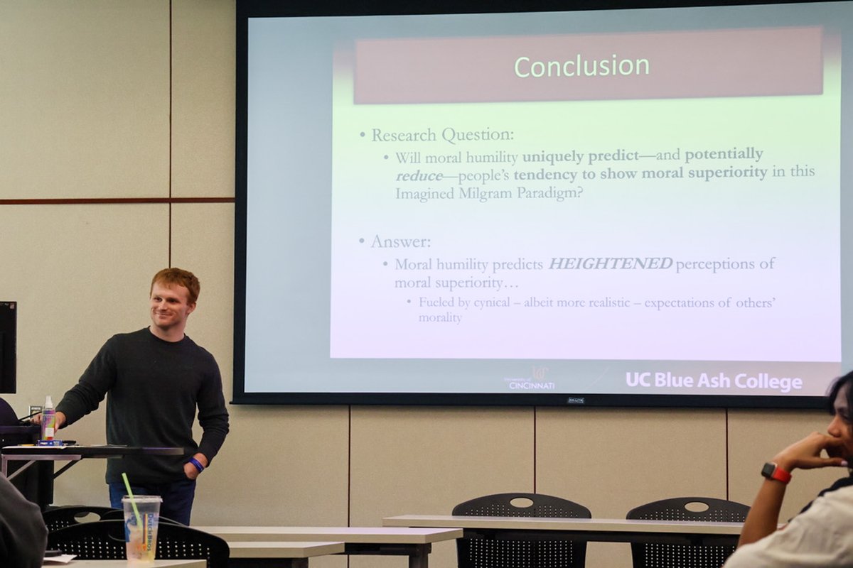 UCBlueAsh's tweet photo. Congrats to all award winners at our annual Mediated Minds Undergraduate Research Conference! 🎉 41 oral &amp; 18 poster presentations spanning biology, chemistry, physics, psychology, and more. Huge thanks to everyone who participated and volunteered. https://t.co/lgrgnCvRZR