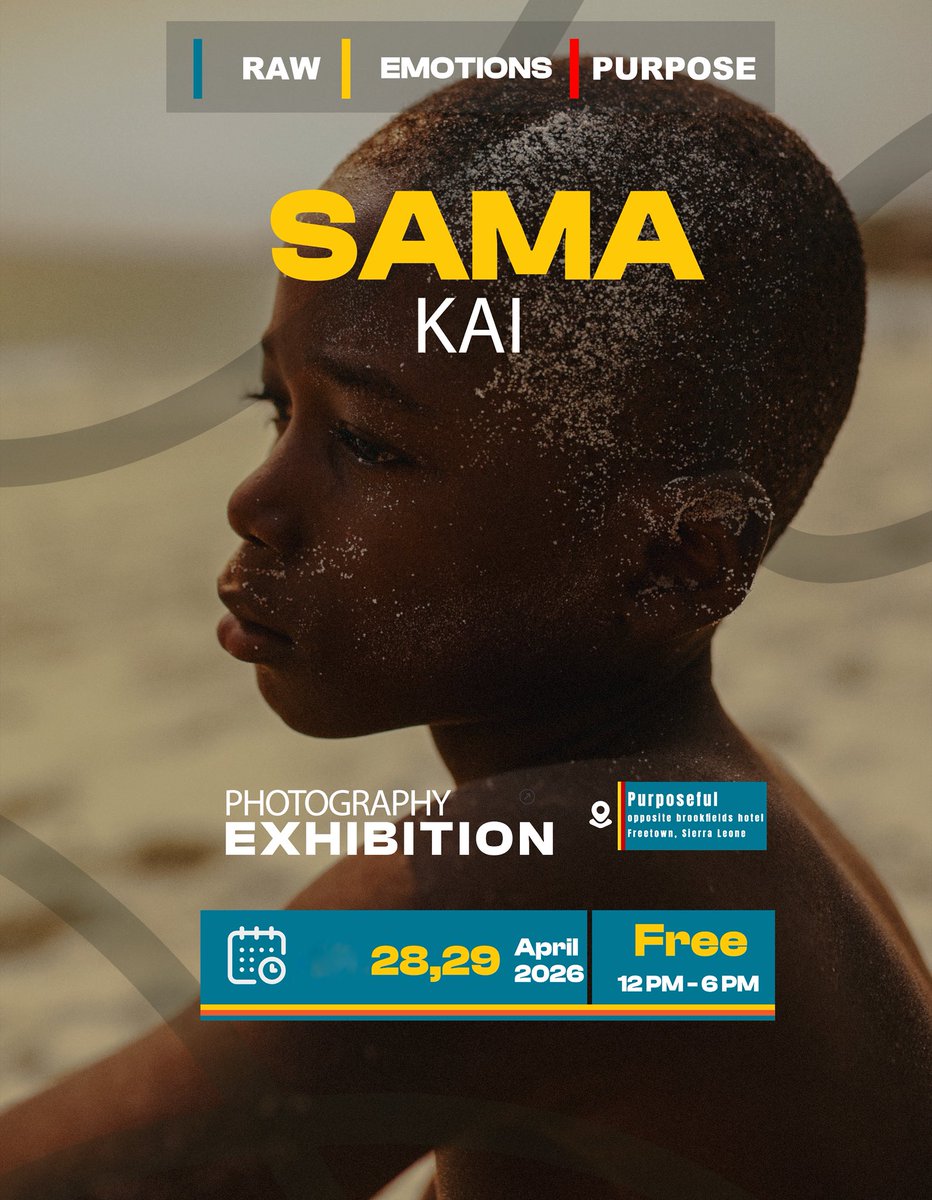 OfficialSamaKai's tweet photo. For anyone who missed it, I’ve got you! We’ll resume tomorrow and Wednesday with the REDEFINING SIERRA LEONE exhibition

12 midday - 6pm https://t.co/fZ0U3zCSZs