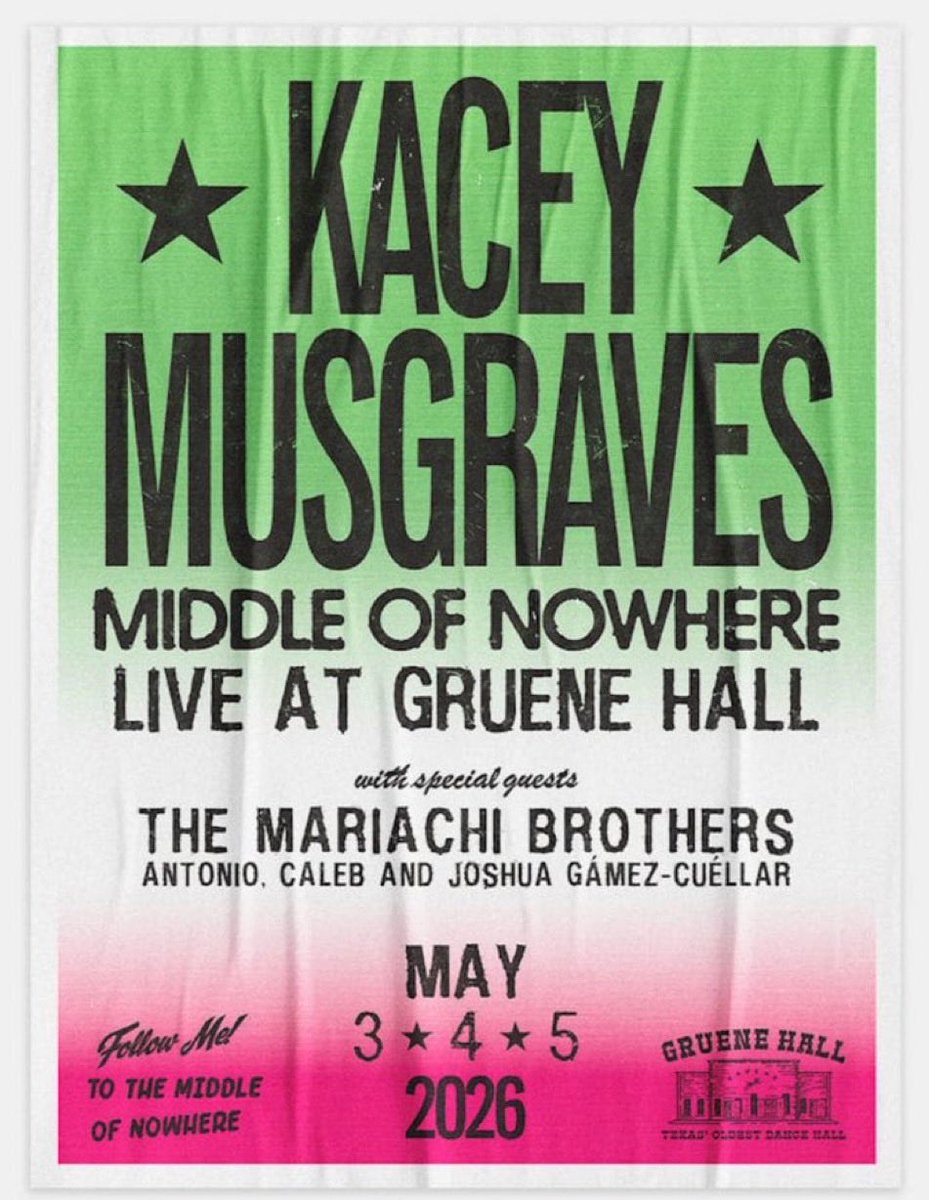 365ThingsAustin's tweet photo. Kacey Musgraves will play three shows at Gruene Hall next week. https://t.co/z1xGeR3dFh