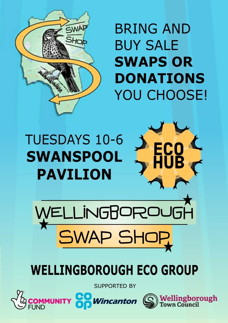 wellyeco's tweet image. Come to HAPPY CAFE, SWAP SHOP, FOOD SHARERS, SUB &amp;amp; for a TUESDAY TIDY UP this Tuesday!

ECO HUB Swanspool Pavilion 10-6:

🟡 Happy Café
🔵 Wellingborough Swap Shop
🟣 School Uniform Bank
🔴 Tuesday Tidy Ups
🟢 Food Sharers

Join in, go ECO HUB!

wellingboroughecogroup.org.uk/eco/hub/ #eco #swap