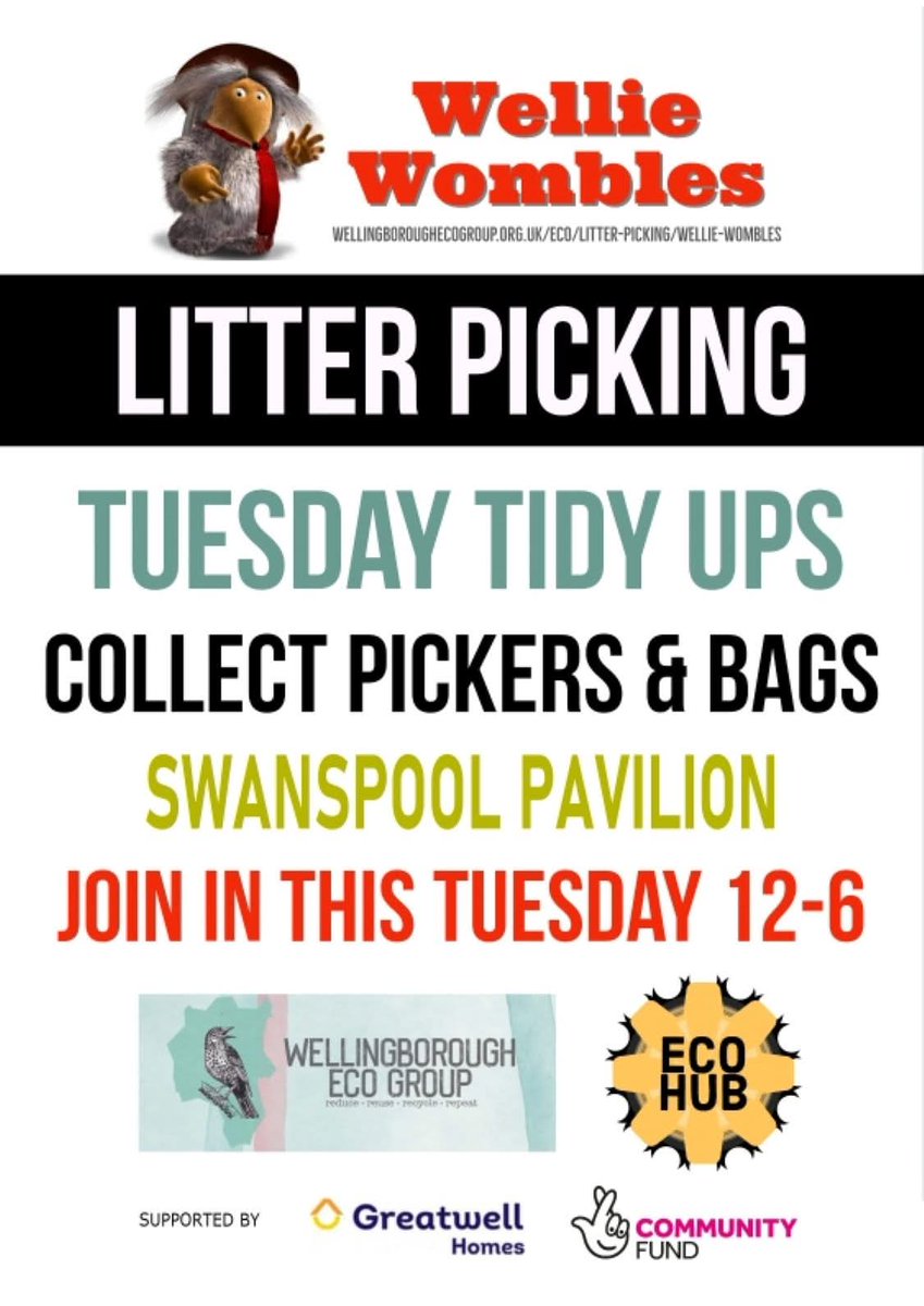 wellyeco's tweet image. Come to HAPPY CAFE, SWAP SHOP, FOOD SHARERS, SUB &amp;amp; for a TUESDAY TIDY UP this Tuesday!

ECO HUB Swanspool Pavilion 10-6:

🟡 Happy Café
🔵 Wellingborough Swap Shop
🟣 School Uniform Bank
🔴 Tuesday Tidy Ups
🟢 Food Sharers

Join in, go ECO HUB!

wellingboroughecogroup.org.uk/eco/hub/ #eco #swap