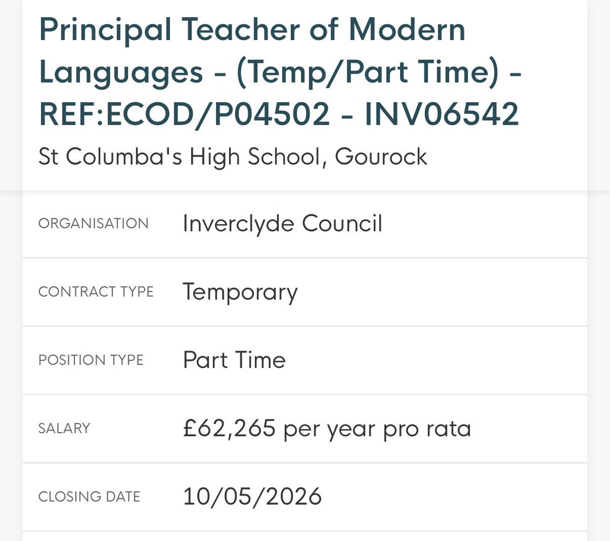 St.Columba's HS, Gourock tweet media