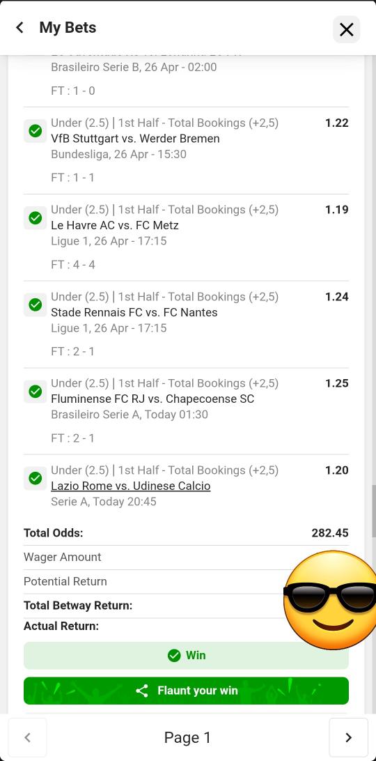winningdream23's tweet image. 💥 BIG WIN! 282 ODDS 💥 boom well the feeling right now Congratulations to 616 punters who followed this 1st half bookings under 2.5 ticket.  We delivered 282 odds making it one of the biggest winners of the Weekend. 

The market usually opens around Friday
