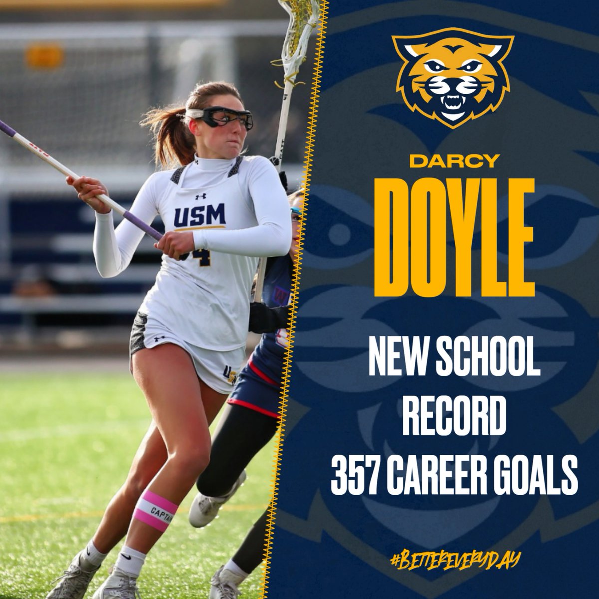USMAthleticsAD's tweet image. Girls Lacrosse Senior Darcy Doyle set a new career goal record last week with 357 goals! We can't wait to see how the rest of the season goes! 
@usmsocial @USMAthleticsAD #BetterEveryday