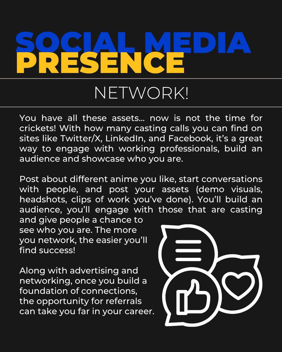 URecordingU's tweet image. How would U describe your personal brand? 🫵

As a freelance #VoiceActor, knowing how to market yourself is 🔑 to success. Follow these strategies on how to best make your presence known on social media, and see how Record U can help! ➡️➡️

#RecordU #Auditions #Entertainment