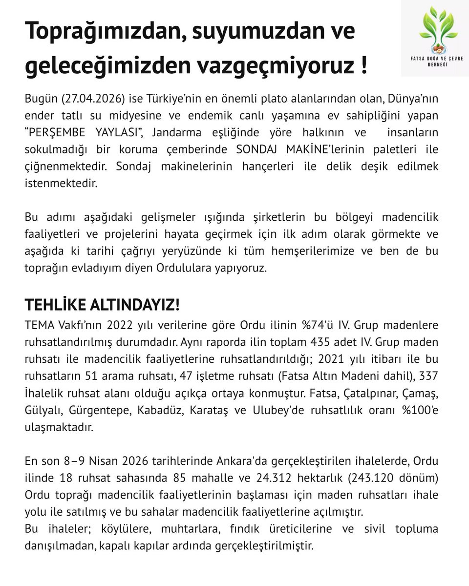 Fatsa Ünye Platformu tweet media