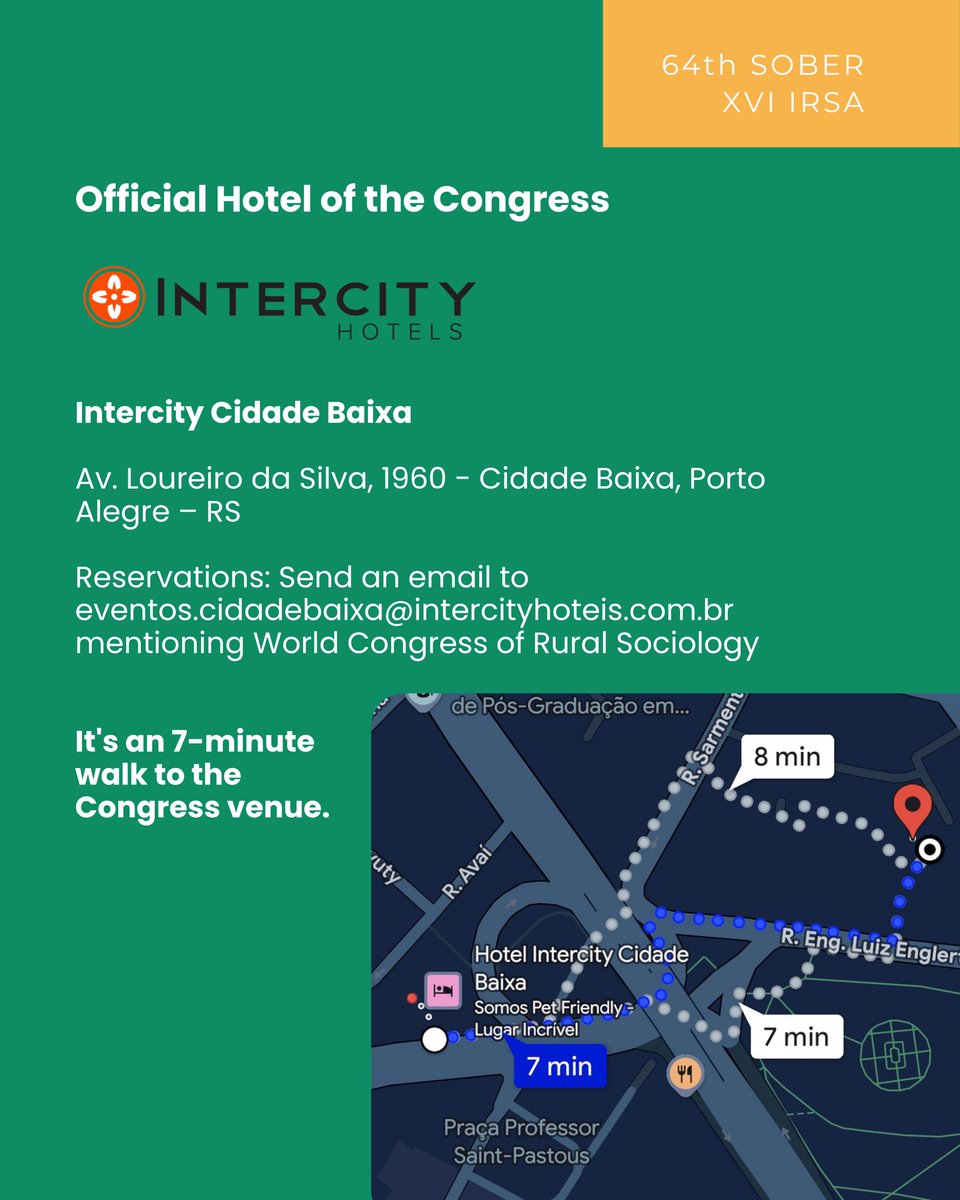 irsa2026sober's tweet photo. 🌐 en

Still unsure where to stay?

We have some partner hotels to recommend!

They are all close to the congress venues, with easy access both on foot and by car. https://t.co/XdZsWOJIGA