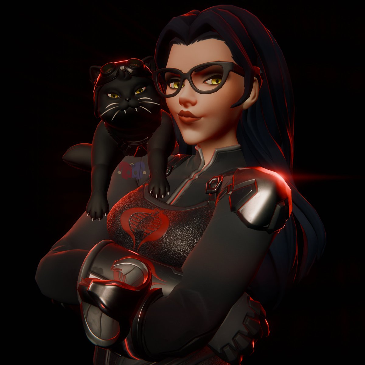 it seems as though widow has adopted a little someone!
#overwatch #3dart #blender #widowmaker #jetpackcat