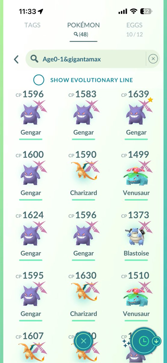Willn386's tweet image. Part 3 (Final) of Saturday Recap!

48 - Total Gigantamax Caught (1 ran)
2 - Shiny ✨ 
2 - 98% 

Forgot to take before and after screenshots of XP / Stardust 🫠 but, as always, the gains were amazing! 💪 

#Pokemon #PokemonGO