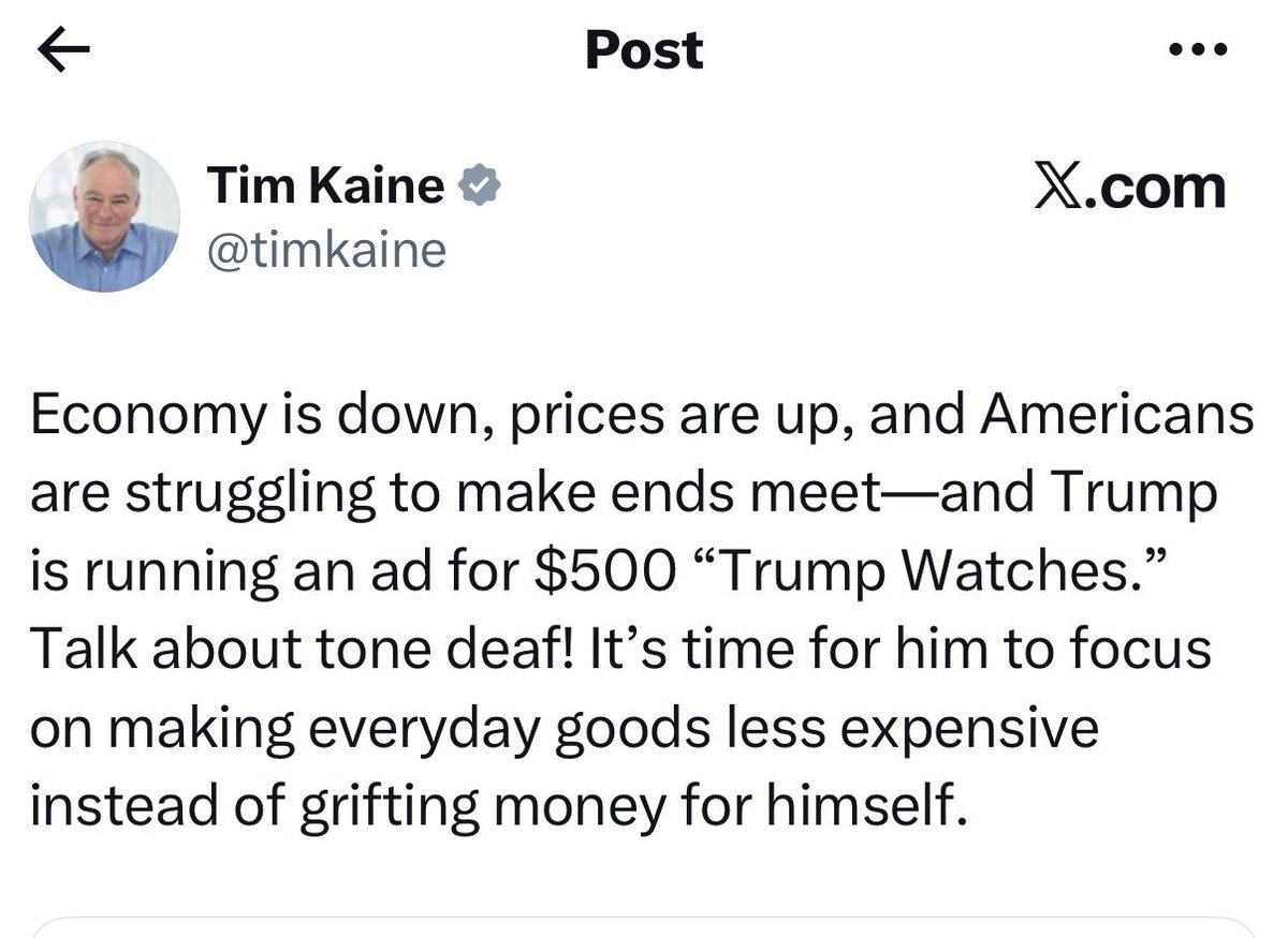 <a href="/SenTimKaine/">Senator Tim Kaine</a> Tim, you complain about the economy for American’s but now you want to fund aid for other countries? I guess you aren’t America first!