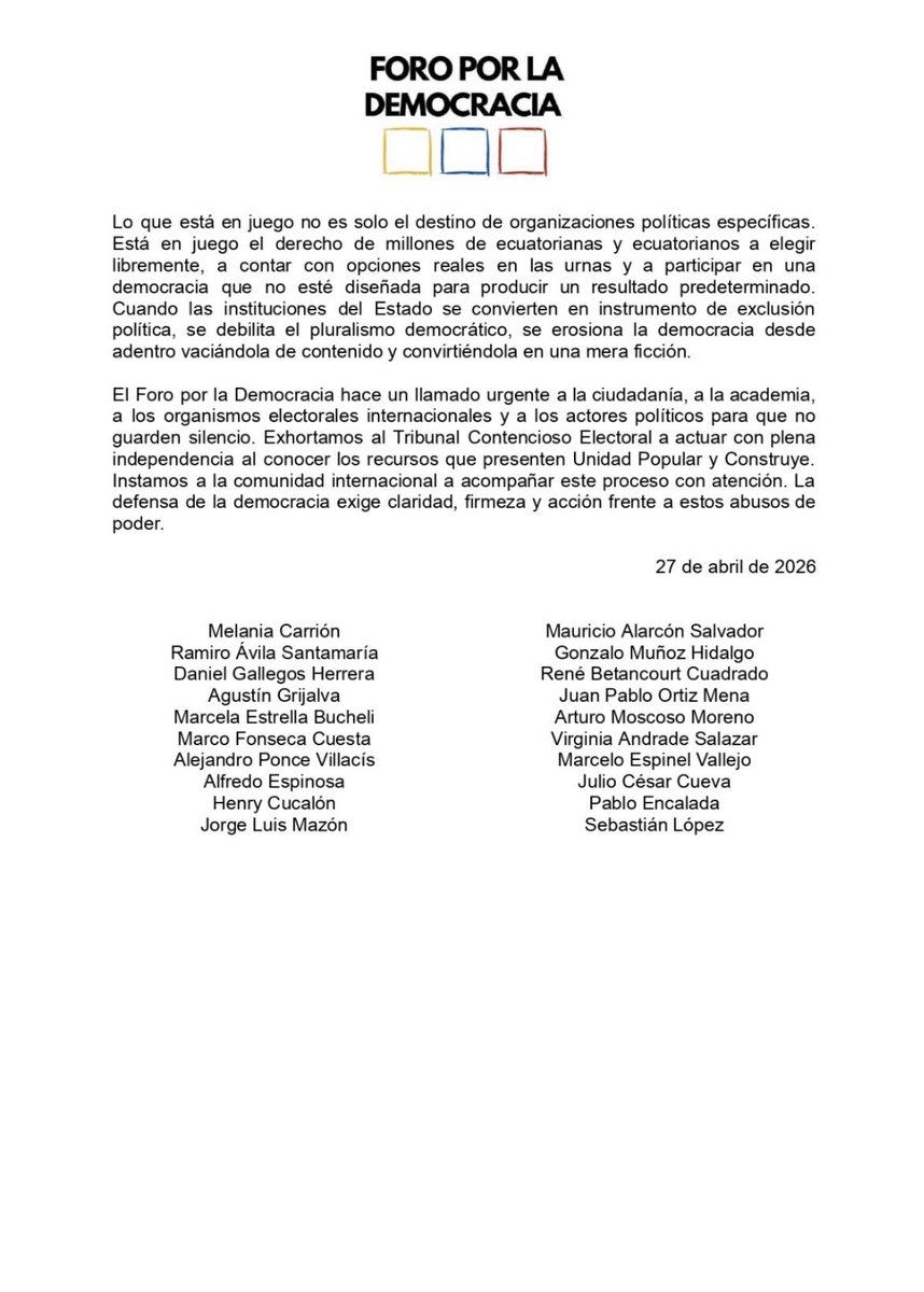 Ramiro Avila Santamaría tweet media
